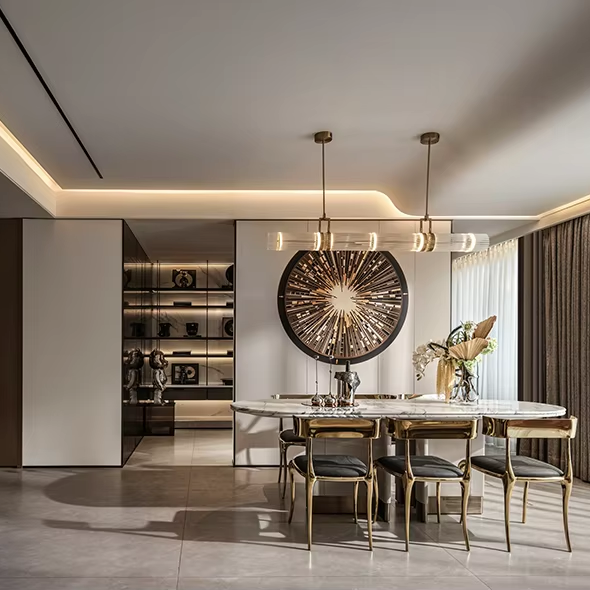 Interior Design And Construction - Desain Interior Villa Gaya Sanhai Light,