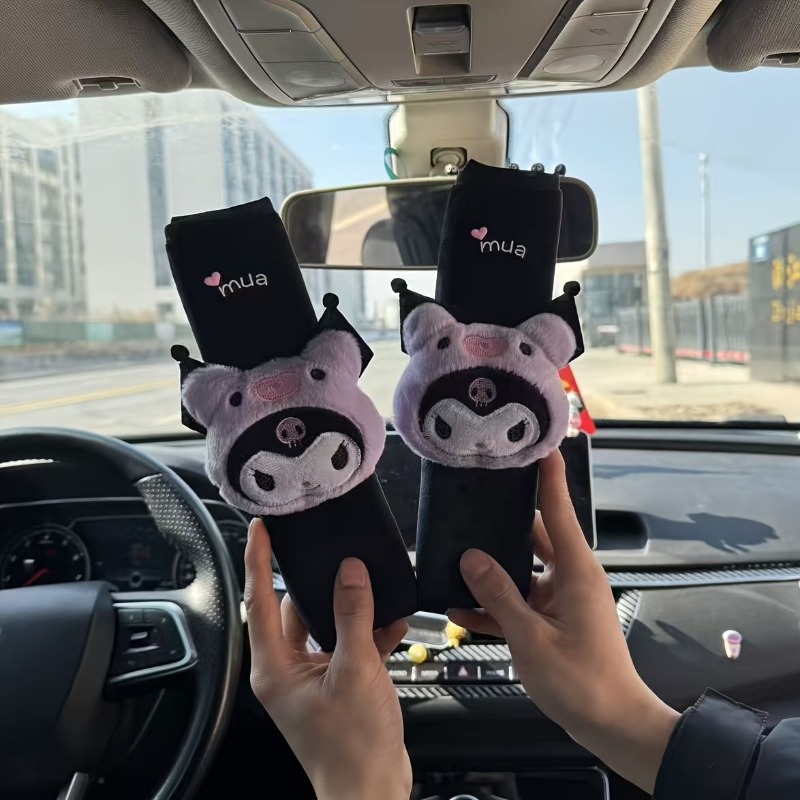Interior Design Article - Bantalan Sabuk Pengaman Mobil Kuromi Kawaii