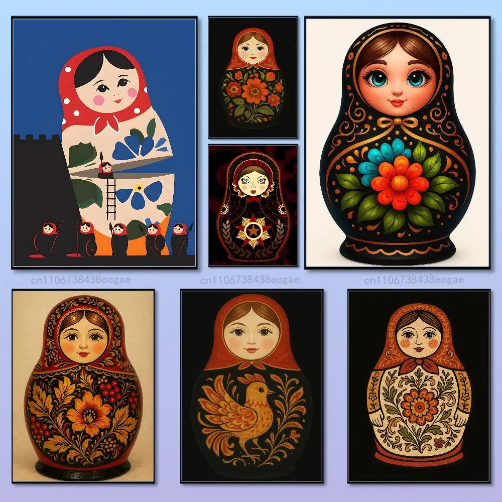 Interior Design Of Cafe - Boneka Matryoshka Poster Seni Rusia HD