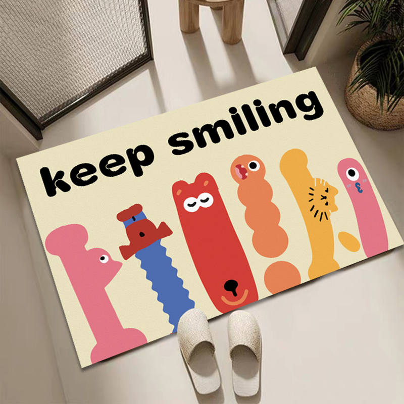 Keset Beludru Kristal Monster  - Printed Rug Abstract ulasan dan harga