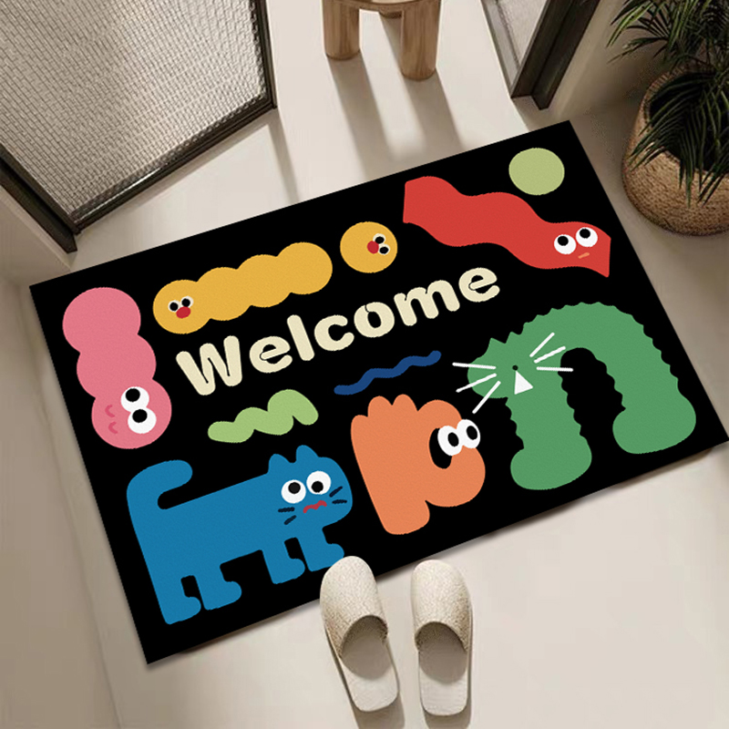 Keset Beludru Kristal Monster  - Printed Rug Abstract ulasan dan harga