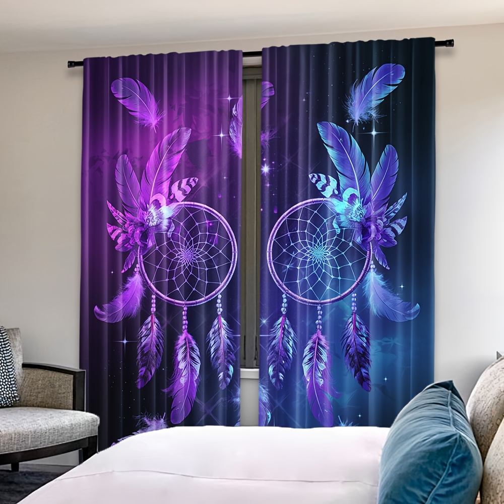 Tirai Dreamcatcher Ungu Seni B - Interior Design Of Cafe ulasan dan harga