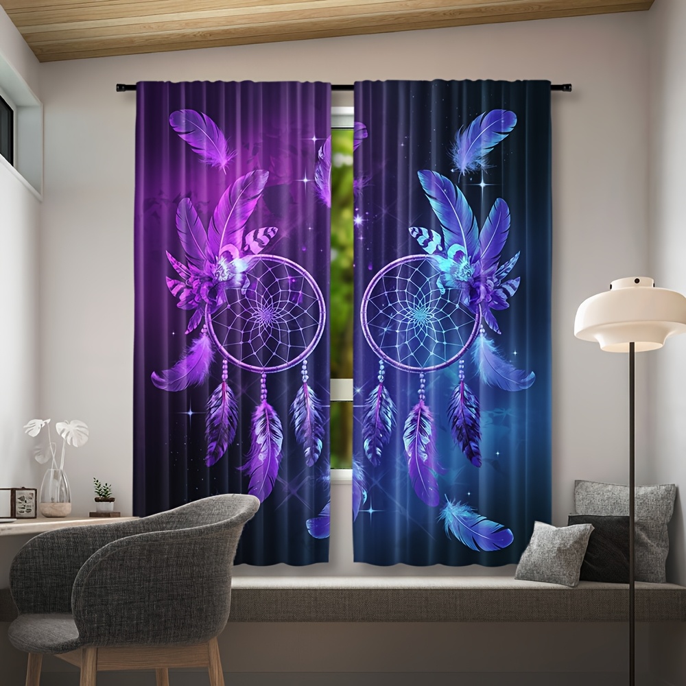 Tirai Dreamcatcher Ungu Seni B - Interior Design Of Cafe ulasan dan harga