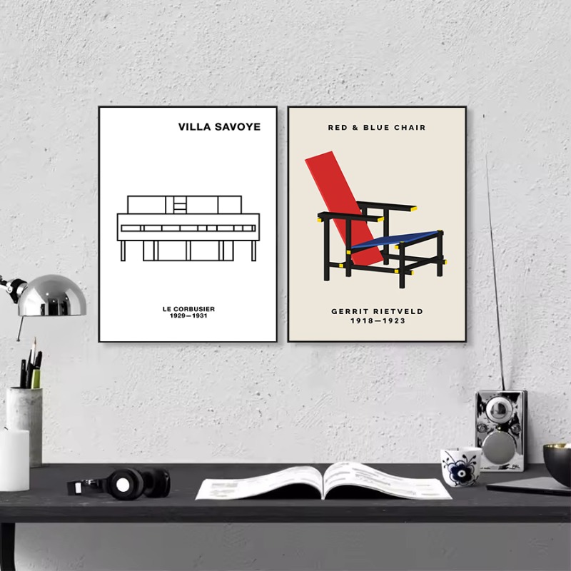Poster Arsitektur Abstrak Desa - Interior Design Concept ulasan dan harga