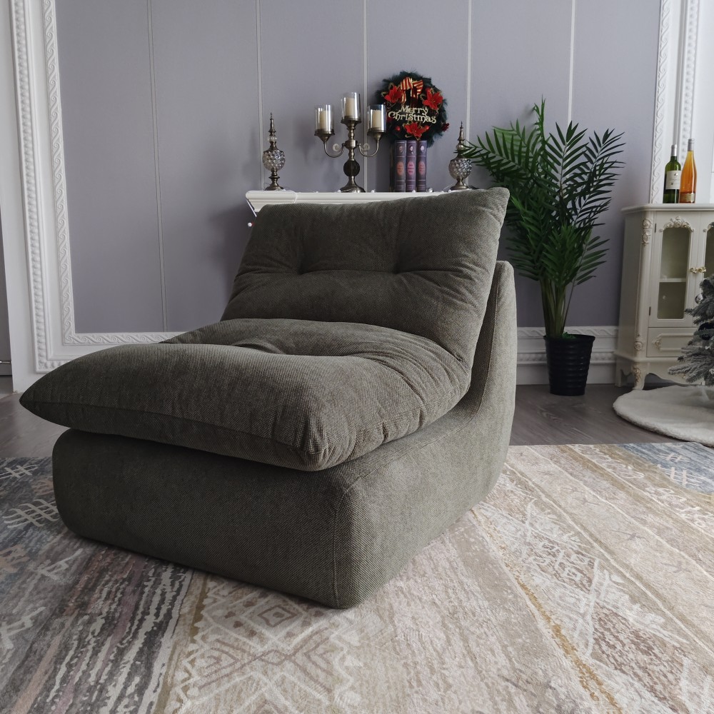 Sofa Santai Abu-abu Desain Mod - Interior Design Organic Modern ulasan dan harga