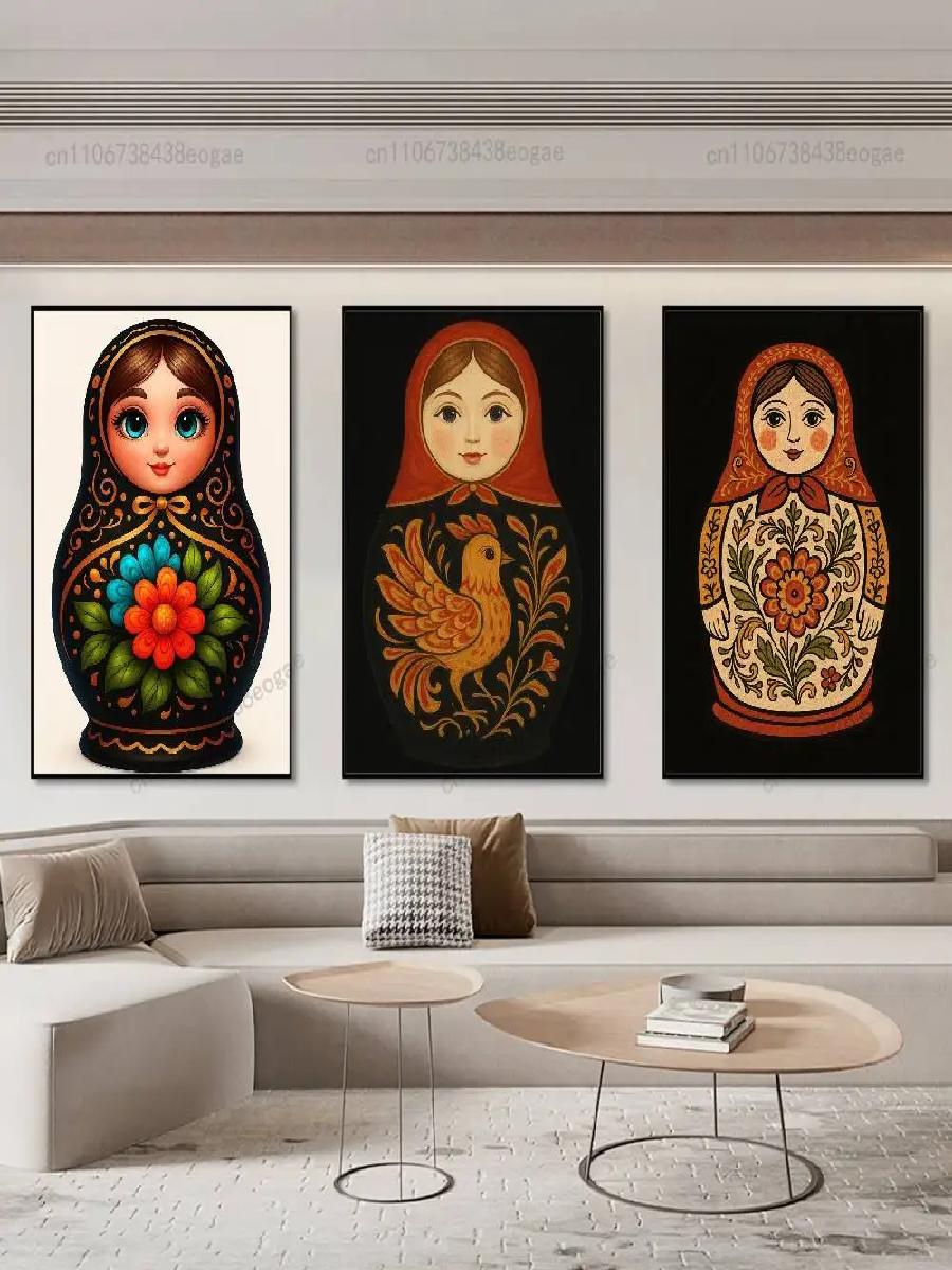 Boneka Matryoshka Poster Seni  - Interior Design Of Cafe ulasan dan harga