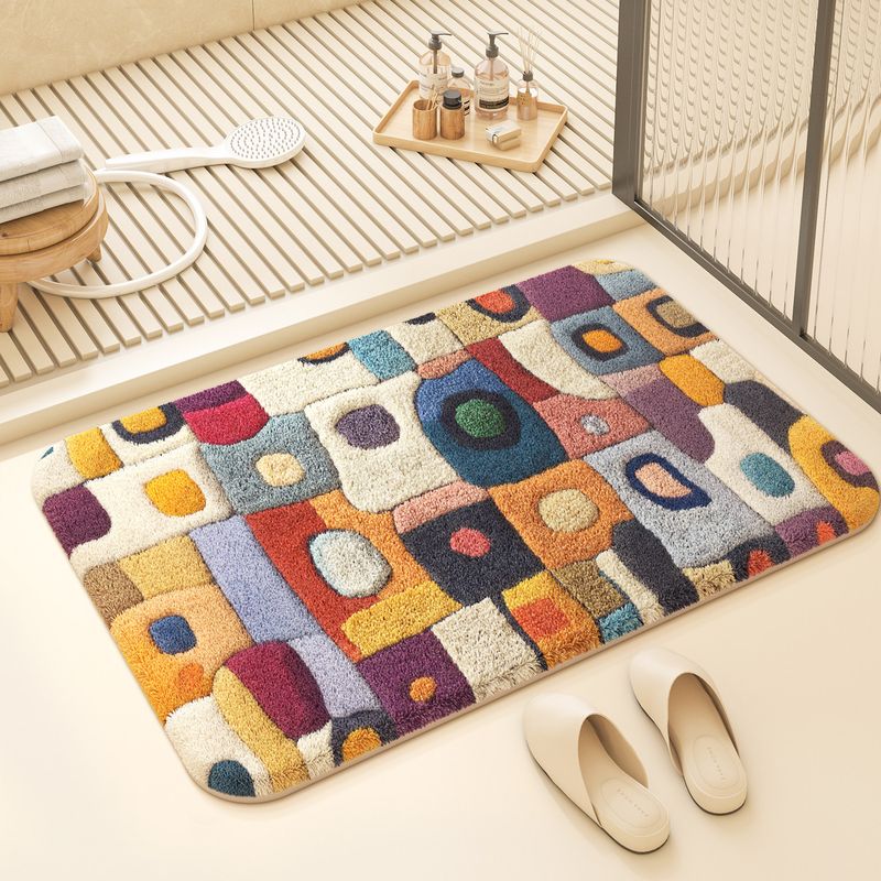 VIKAMA Keset Kamar Mandi Geome - Printed Rug Abstract ulasan dan harga
