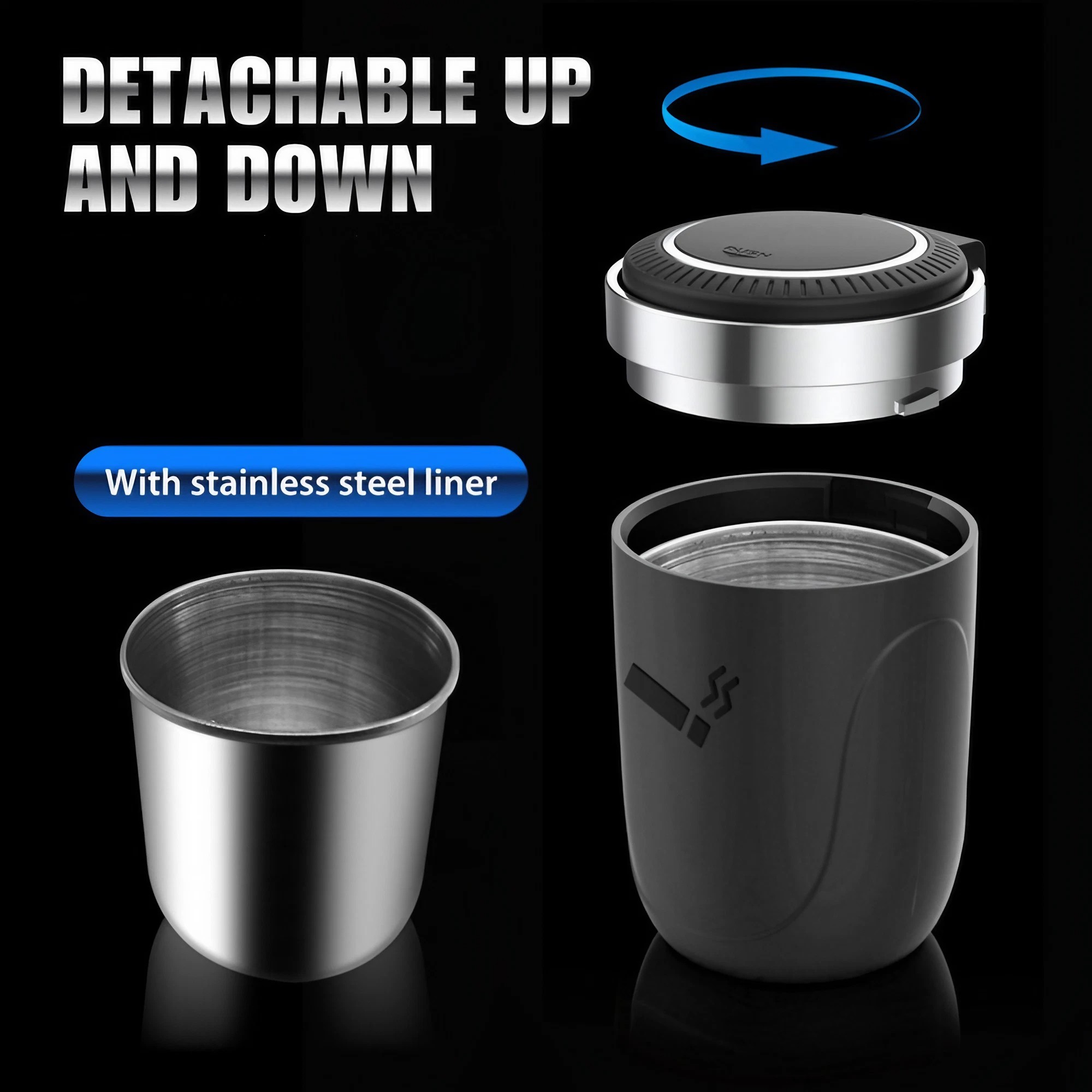 Asbak Mobil dengan Lampu LED,  - Interior Design Concept ulasan dan harga