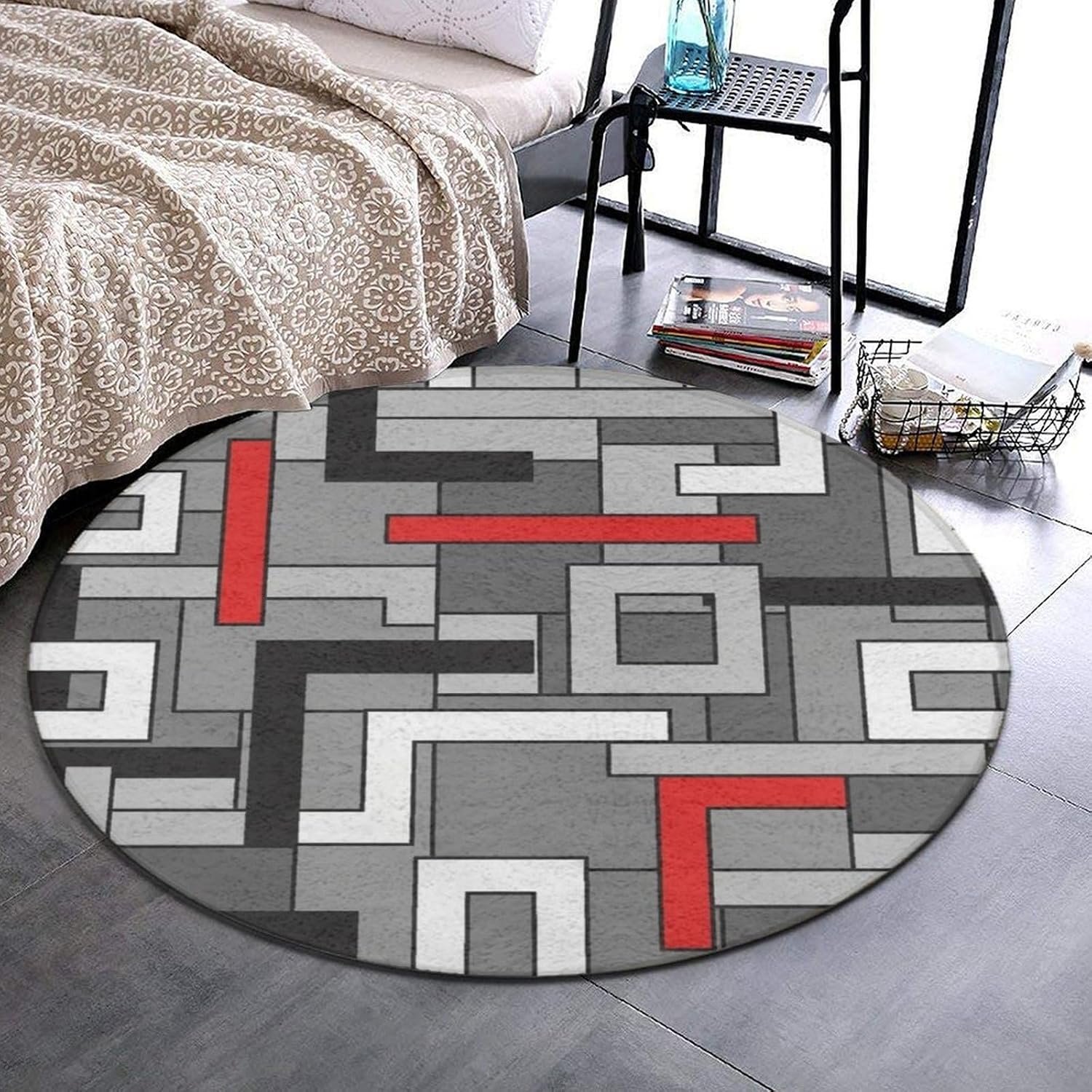 Karpet Kamar Mandi Poliester A - Printed Rug Abstract ulasan dan harga