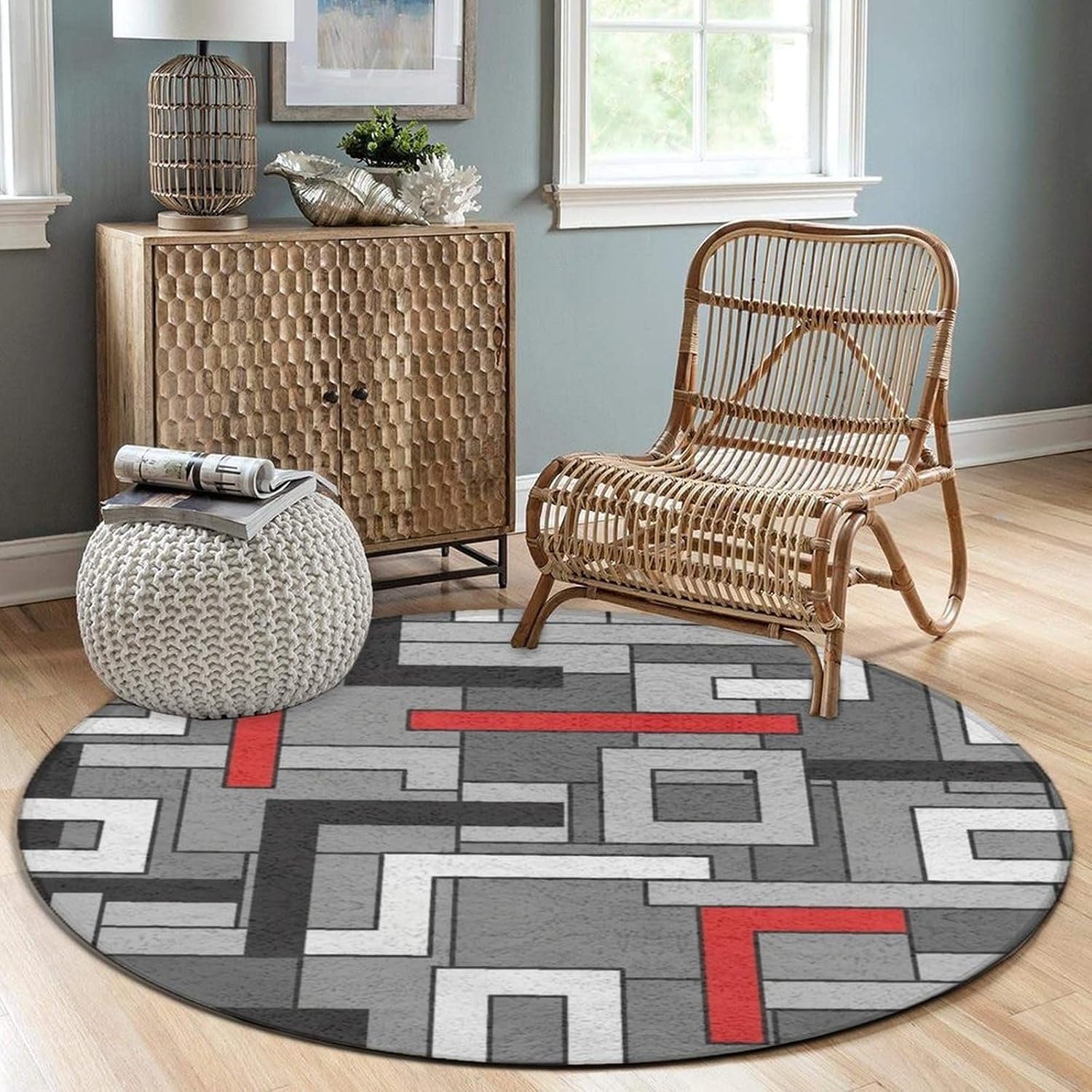 Karpet Kamar Mandi Poliester A - Printed Rug Abstract ulasan dan harga