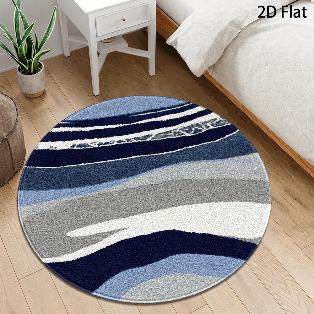 Karpet Bulat Abstrak Minimalis - Printed Rug Abstract ulasan dan harga