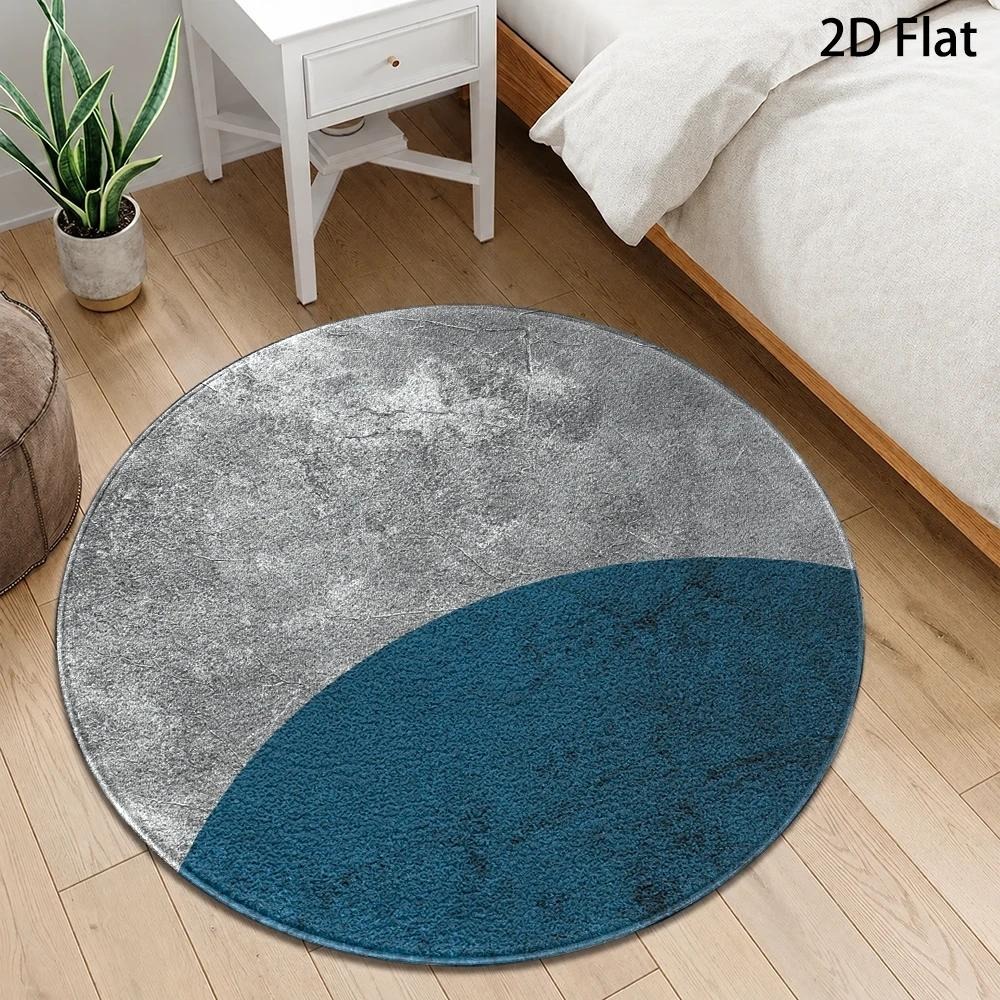 Karpet Bulat Abstrak Minimalis - Printed Rug Abstract ulasan dan harga