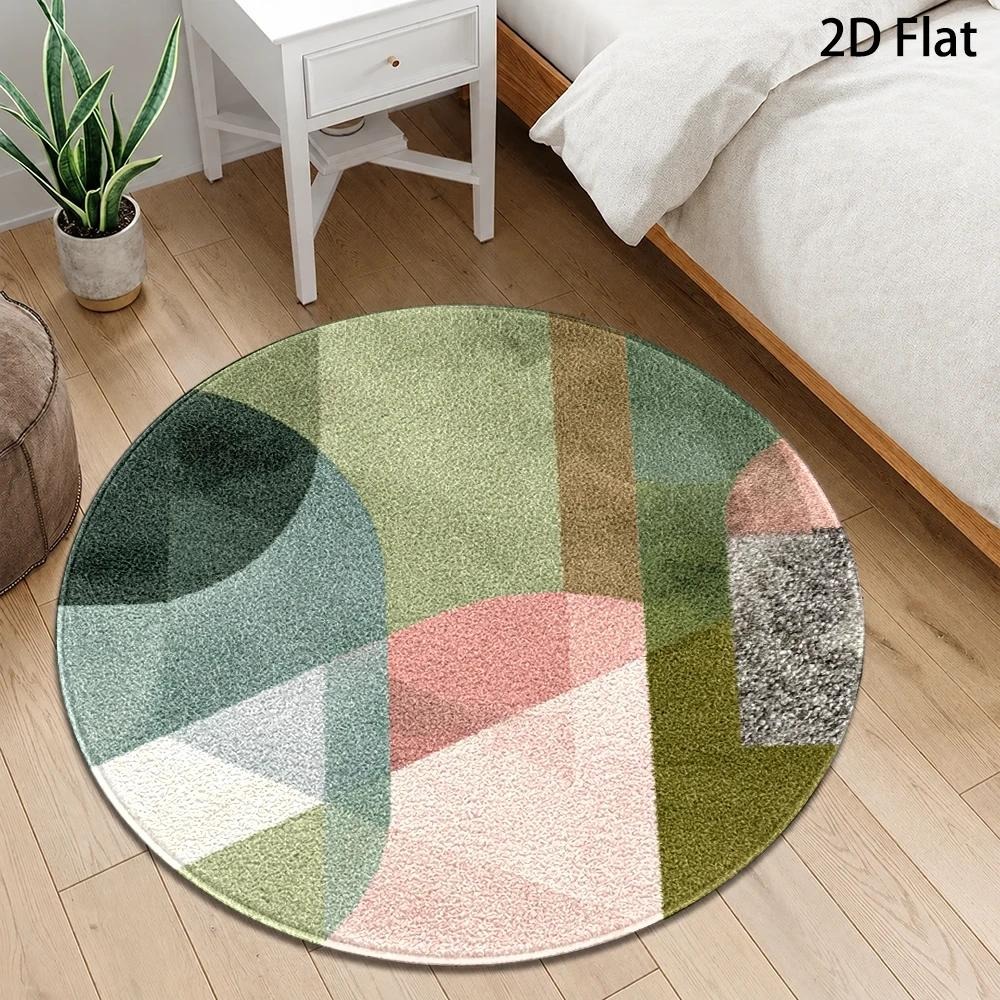 Karpet Bulat Abstrak Minimalis - Printed Rug Abstract ulasan dan harga